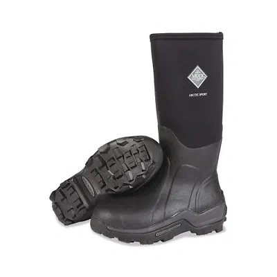 Pre-owned Muck Boots Arctic Sport Safety Toe Boots, Size 12, 15 Inches H, Neoprene Rubber In Black