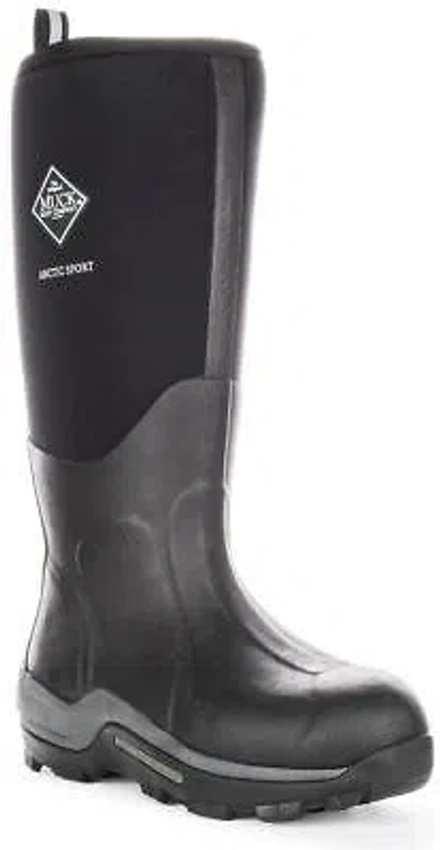 Pre-owned Muck Boots Muck Artic Mens Boot Sport Warm Fleece Lining 2mm Rubber Wellies Black Us 6 - 13