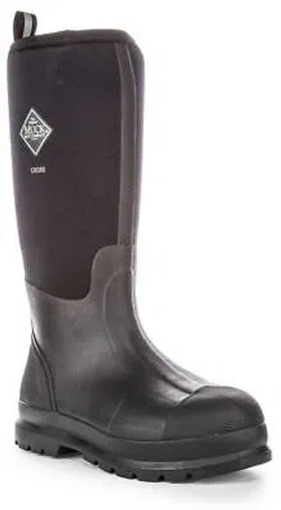 Pre-owned Muck Boots Muck Chore Hi Triple Reinforced Toe Rubber Mens Boots Black Xus 7 - 13
