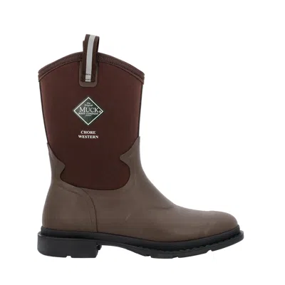 Muck Men's Chore Western 12" Pull-on Chore Western Men In Dark M In Brown