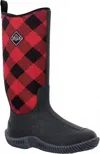Muck Women's Hale Tall Boot In Black/buffalo In Red