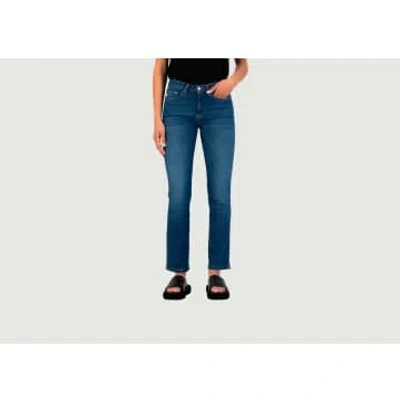 Mud Jeans Faye Straight Jeans In Blue