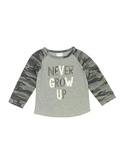 Pre-owned Mud Pie Kids' 3/4 Sleeve T-shirt In Gray