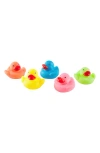 Mud Pie Assorted 5-pack Light-up Duck Bath Toys In Multi
