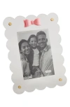 Mud Pie Bow Acrylic Picture Frame In Gold/clear