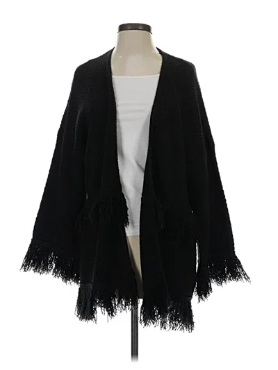 Pre-owned Mud Pie Cardigan Sweater In Black