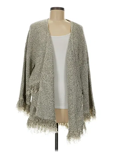 Pre-owned Mud Pie Cardigan Sweater In Gray