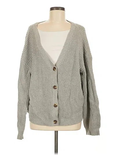 Pre-owned Mud Pie Cardigan Sweater In Gray