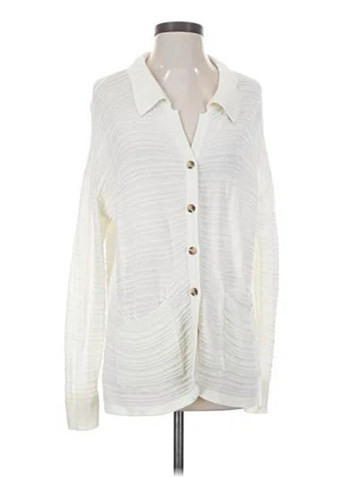 Pre-owned Mud Pie Cardigan Sweater In Ivory