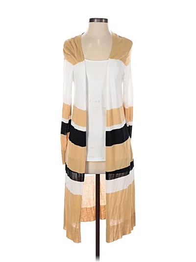 Pre-owned Mud Pie Cardigan Sweater In Tan