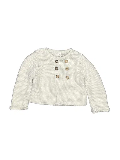Pre-owned Mud Pie Kids' Cardigan Sweater In White