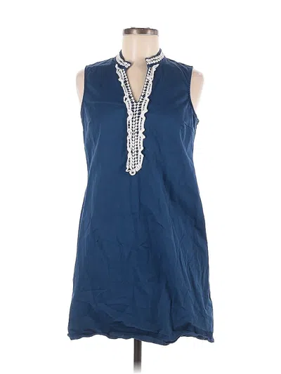 Pre-owned Mud Pie Casual Dress In Blue