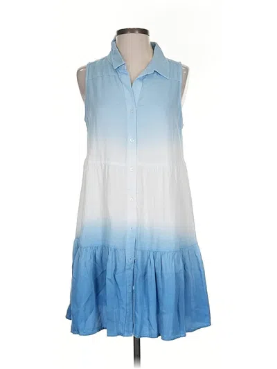 Pre-owned Mud Pie Casual Dress In Blue