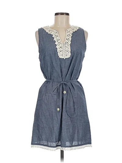 Pre-owned Mud Pie Casual Dress In Blue