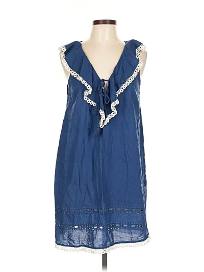 Pre-owned Mud Pie Casual Dress In Blue