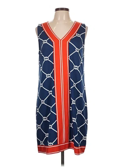 Pre-owned Mud Pie Casual Dress In Blue