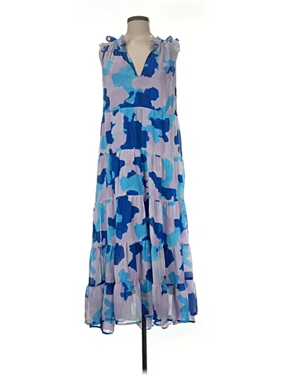 Pre-owned Mud Pie Casual Dress In Blue