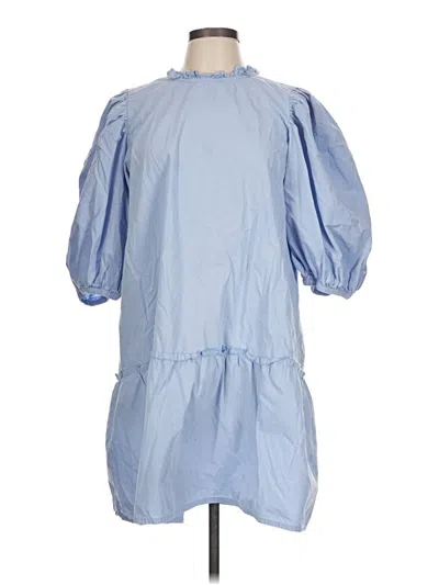 Pre-owned Mud Pie Casual Dress In Blue