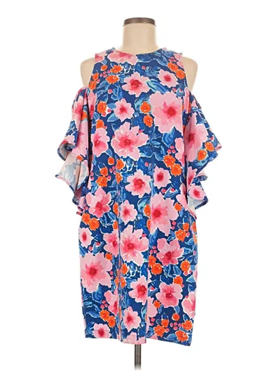 Pre-owned Mud Pie Casual Dress In Blue