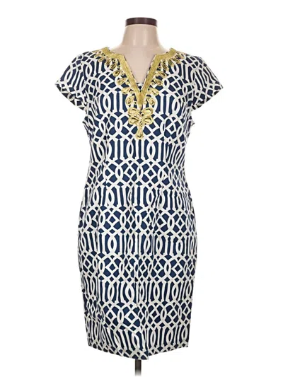 Pre-owned Mud Pie Casual Dress In Blue
