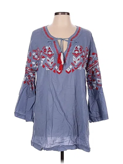Pre-owned Mud Pie Casual Dress In Blue