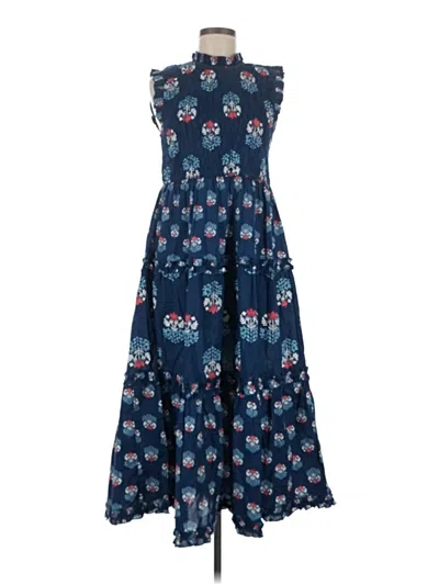 Pre-owned Mud Pie Casual Dress In Blue