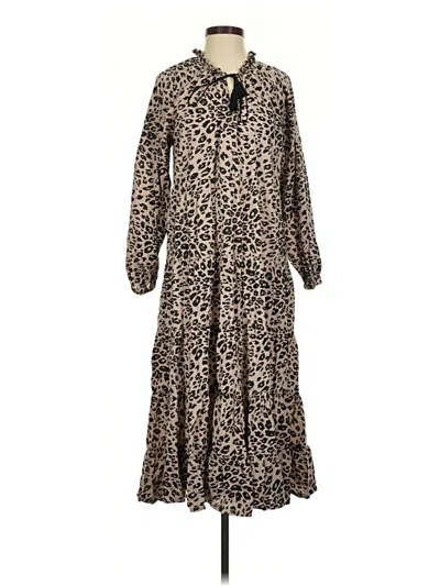 Pre-owned Mud Pie Casual Dress In Brown