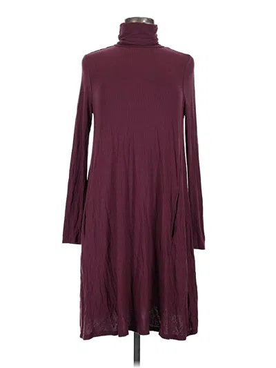 Pre-owned Mud Pie Casual Dress In Burgundy