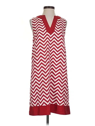 Pre-owned Mud Pie Casual Dress In Burgundy