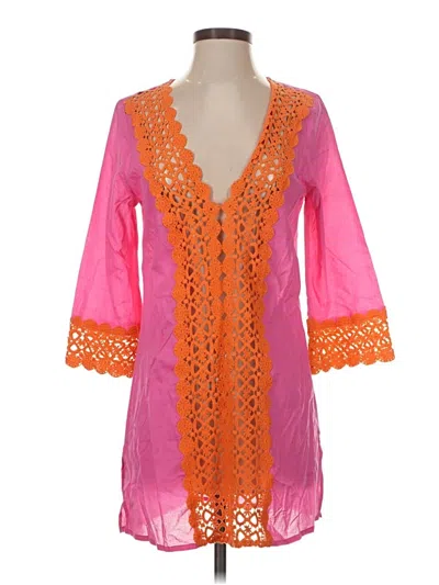 Pre-owned Mud Pie Casual Dress In Orange