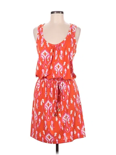 Pre-owned Mud Pie Casual Dress In Orange