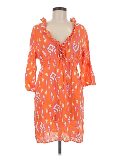 Pre-owned Mud Pie Casual Dress In Orange
