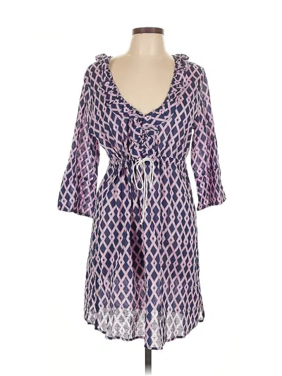 Pre-owned Mud Pie Casual Dress In Purple