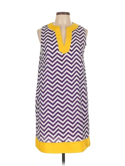 Pre-owned Mud Pie Casual Dress In Purple