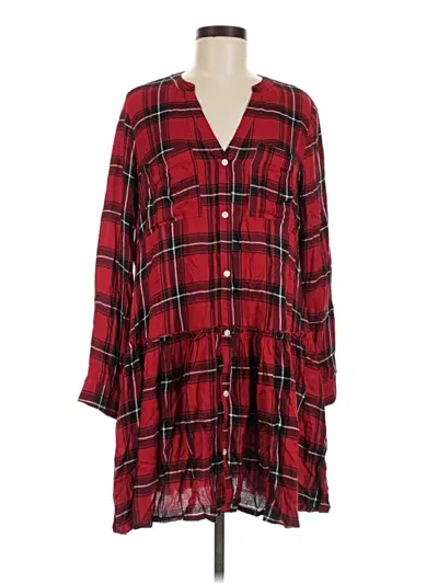 Pre-owned Mud Pie Casual Dress In Red