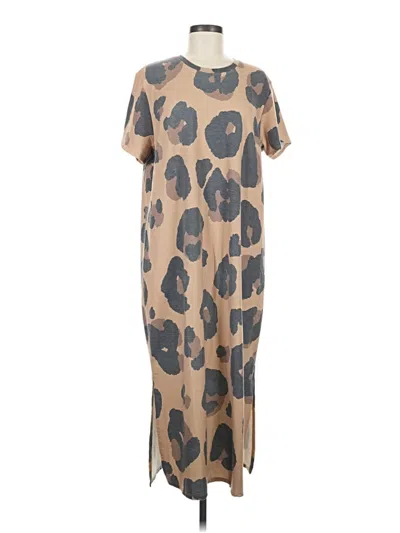 Pre-owned Mud Pie Casual Dress In Tan