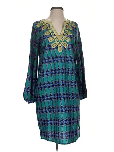Pre-owned Mud Pie Casual Dress In Teal