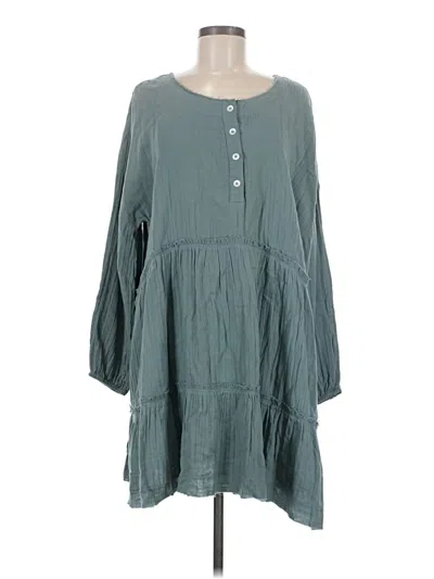 Pre-owned Mud Pie Casual Dress In Teal