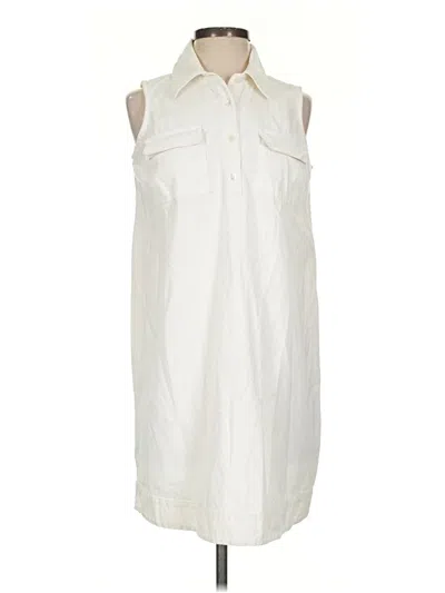 Pre-owned Mud Pie Casual Dress In White
