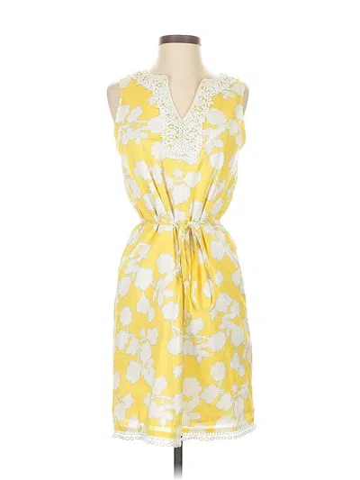Pre-owned Mud Pie Casual Dress In Yellow