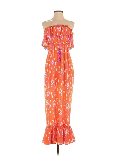 Pre-owned Mud Pie Cocktail Dress In Orange