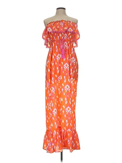 Pre-owned Mud Pie Cocktail Dress In Orange