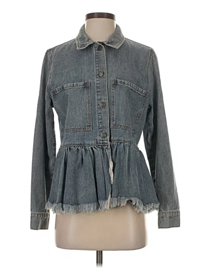 Pre-owned Mud Pie Denim Jacket In Blue