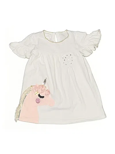 Pre-owned Mud Pie Kids' Dress In White
