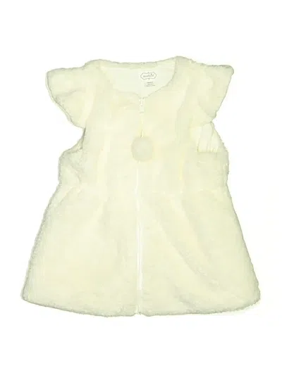 Pre-owned Mud Pie Kids' Faux Fur Vest In Ivory