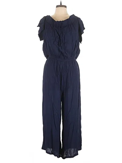 Pre-owned Mud Pie Jumpsuit In Blue