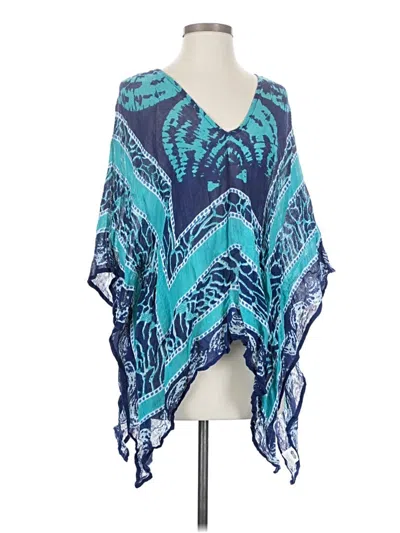 Pre-owned Mud Pie Kimono In Blue