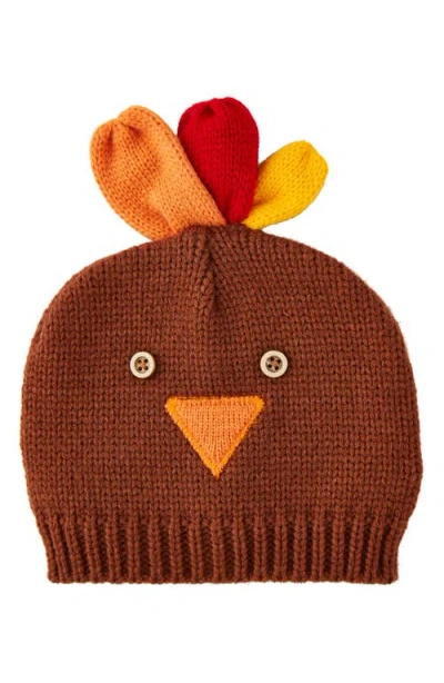 Mud Pie Kids'  Knit Turkey Hat In Brown