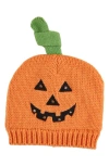 Mud Pie Kids'  Light Up Halloween Knit Beanie In Orange