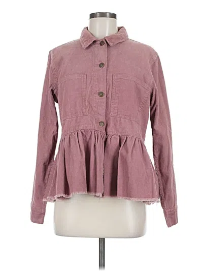 Mud Pie Long Sleeve Button Down Shirt In Pink